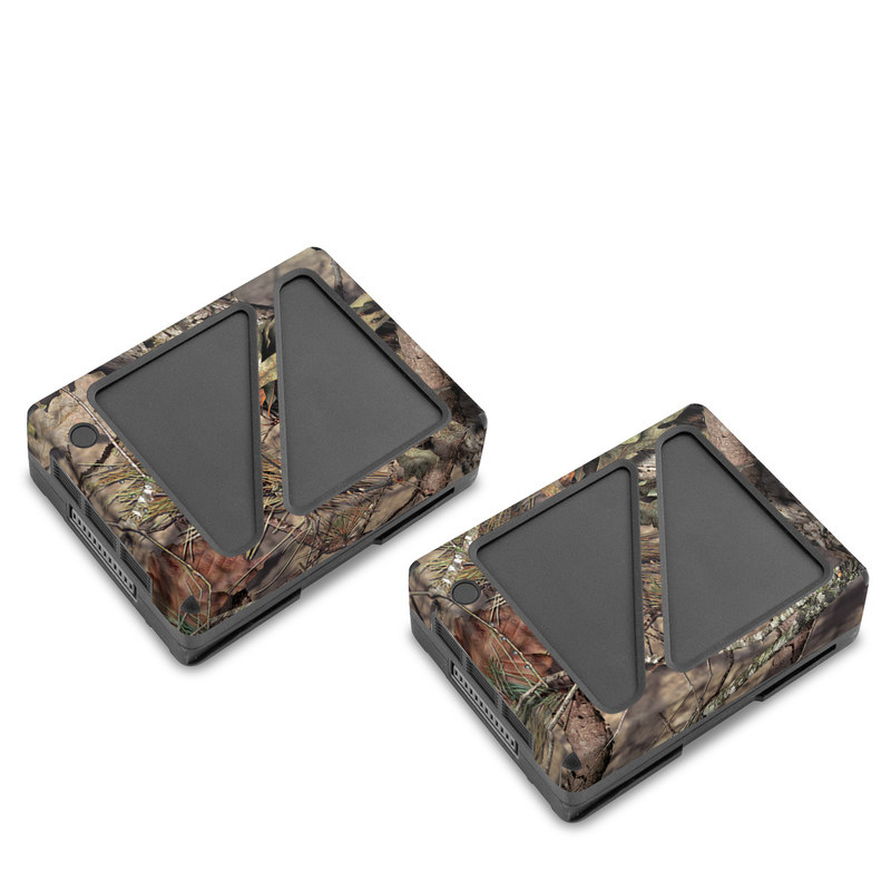 DJI Inspire 2 Battery Skin design of shellbark hickory, Camouflage, Tree, Branch, Trunk, Plant, Leaf, Adaptation, Wood, Twig, with orange, green, red, black, gray colors