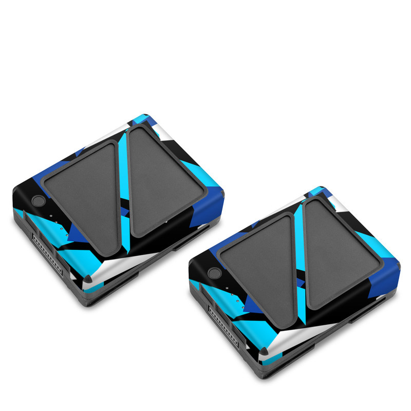 DJI Inspire 2 Battery Skin design of Blue, Pattern, Turquoise, Cobalt blue, Teal, Design, Electric blue, Graphic design, Triangle, Font, with blue, white, black colors