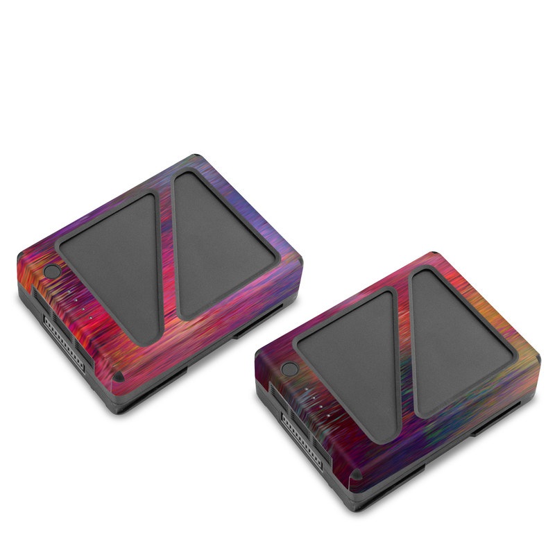DJI Inspire 2 Battery Skin design of Sky, Purple, Pink, Blue, Violet, Painting, Watercolor paint, Lavender, Cloud, Art, with red, blue, purple, orange, green colors