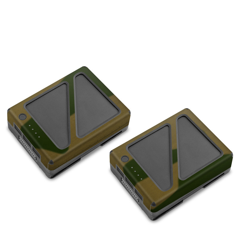 DJI Inspire 2 Battery Skin design of Red, Orange, Shadow, with green, brown, red, white colors