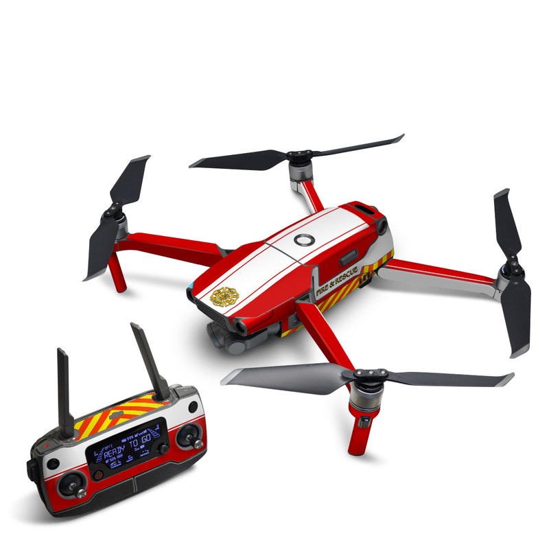 DJI Mavic 2 Skin design of Military rank, Flag, with white, red, yellow colors