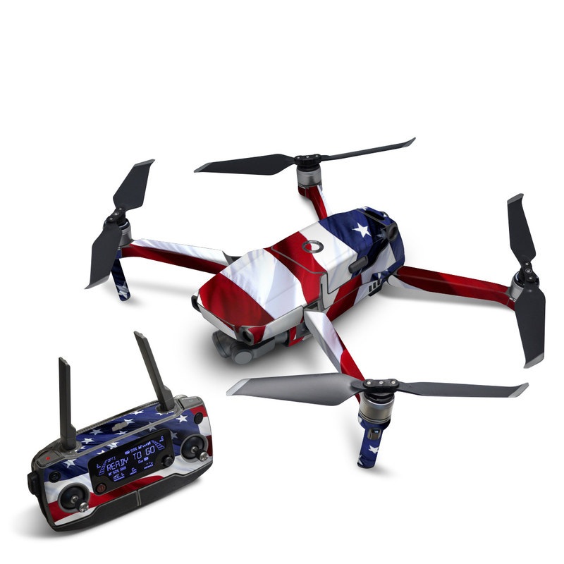 DJI Mavic 2 Skin design of Flag, Flag of the united states, Flag Day (USA), Veterans day, Memorial day, Holiday, Independence day, Event, with red, blue, white colors