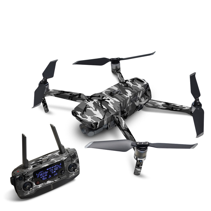 DJI Mavic 2 Skin design of Military camouflage, Pattern, Clothing, Camouflage, Uniform, Design, Textile with black, gray colors