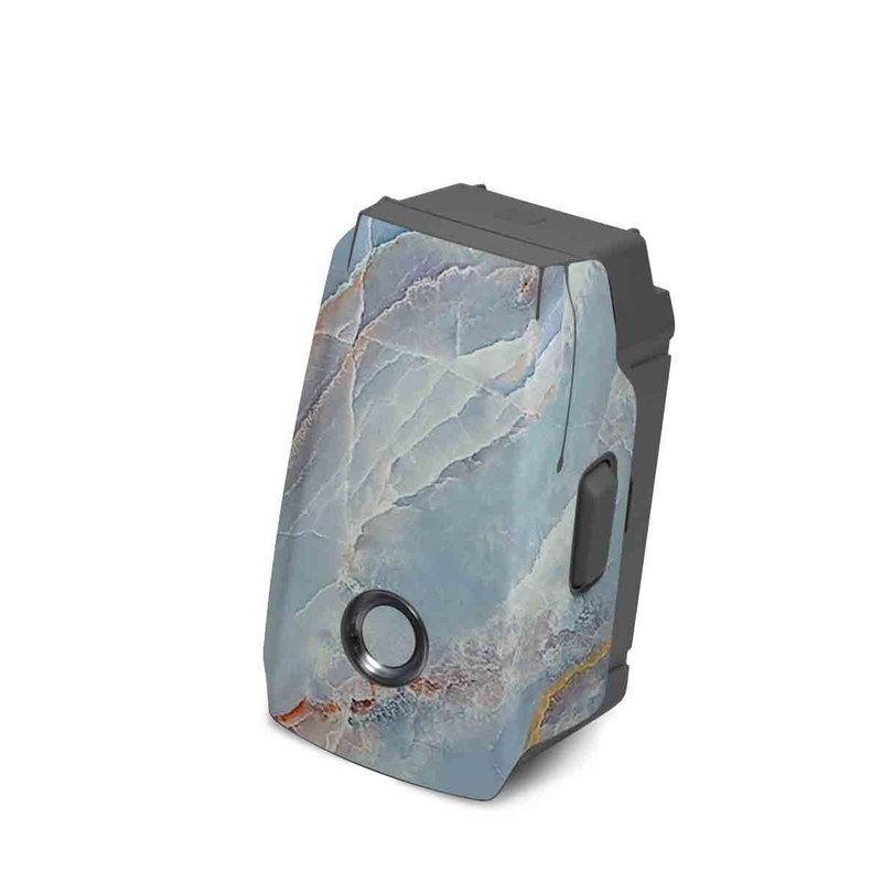 DJI Mavic 2 Battery Skin design of Blue, Azure, Aqua, Onyx, with blue, red, orange, white colors