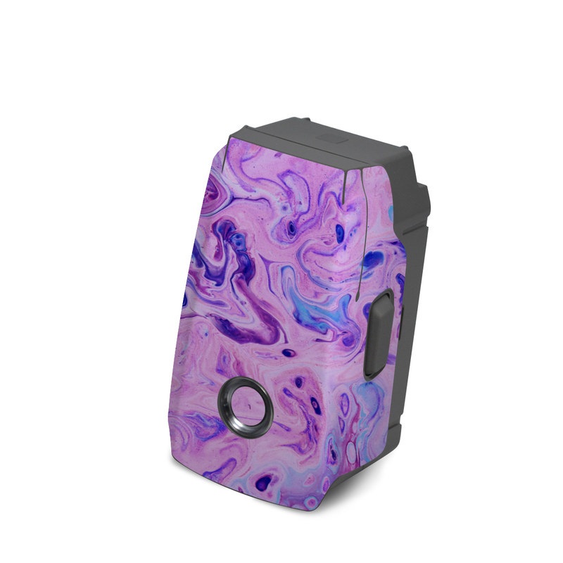DJI Mavic 2 Battery Skin design of Purple, Violet, Lilac, Art, Pattern, Modern art, Painting, Visual arts, Acrylic paint, Magenta, with pink, purple, blue colors