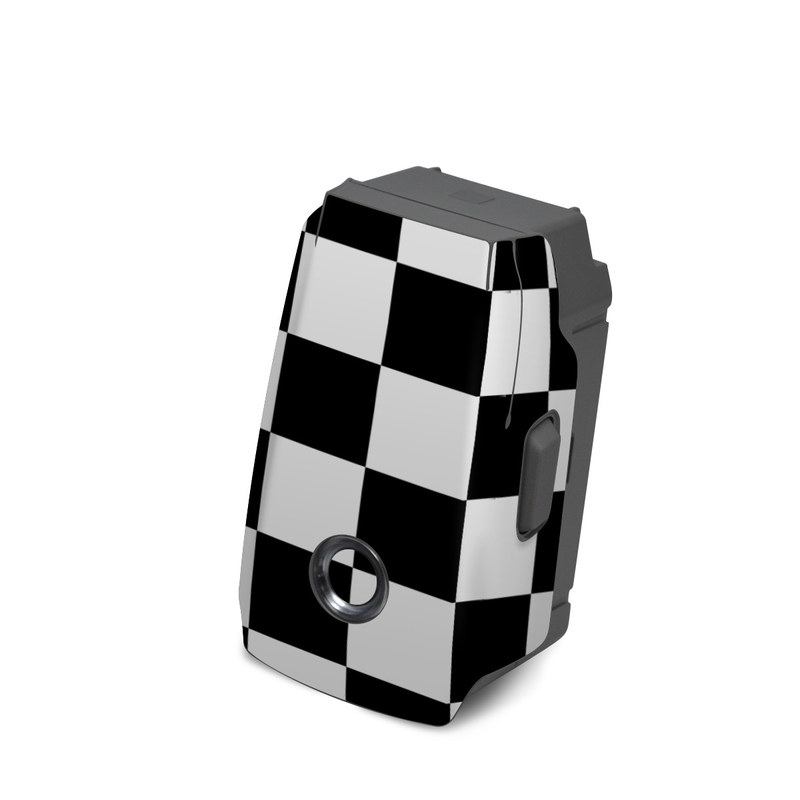 DJI Mavic 2 Battery Skin design of Black, Photograph, Games, Pattern, Indoor games and sports, Black-and-white, Line, Design, Recreation, Square, with black, white colors