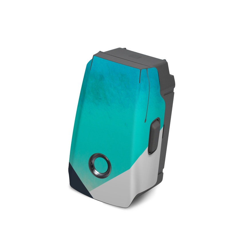 DJI Mavic 2 Battery Skin design of Blue, Turquoise, Aqua, Line, Triangle, Design, Material property, Graphic design, Pattern, Architecture, with black, white, brown, blue colors