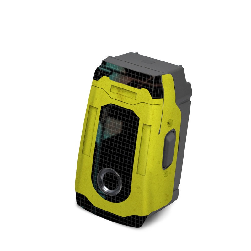 DJI Mavic 2 Battery Skin design of Yellow, Green, Font, Pattern, Graphic design, with black, yellow, gray, blue, green colors