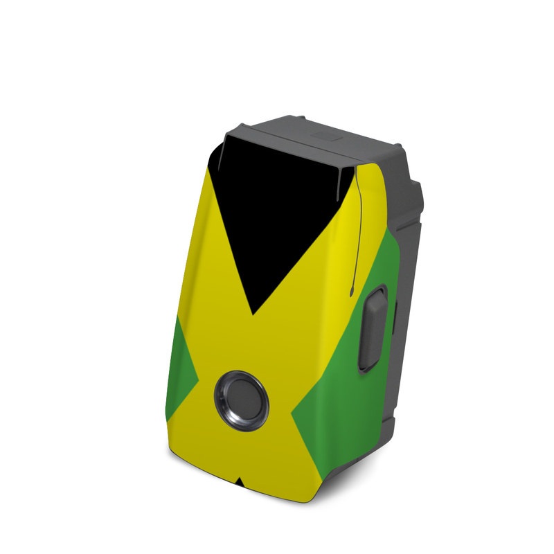 DJI Mavic 2 Battery Skin design of Green, Flag, Yellow, Macro photography, Graphics, Graphic design, with black, green, yellow colors
