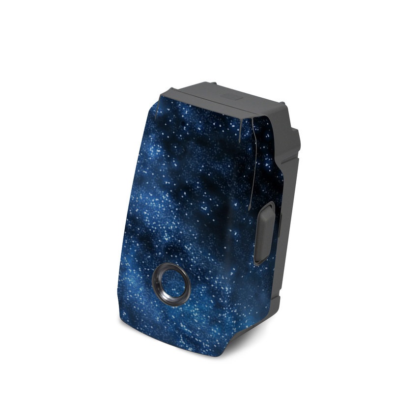 DJI Mavic 2 Battery Skin design of Sky, Atmosphere, Black, Blue, Outer space, Atmospheric phenomenon, Astronomical object, Darkness, Universe, Space, with black, blue colors