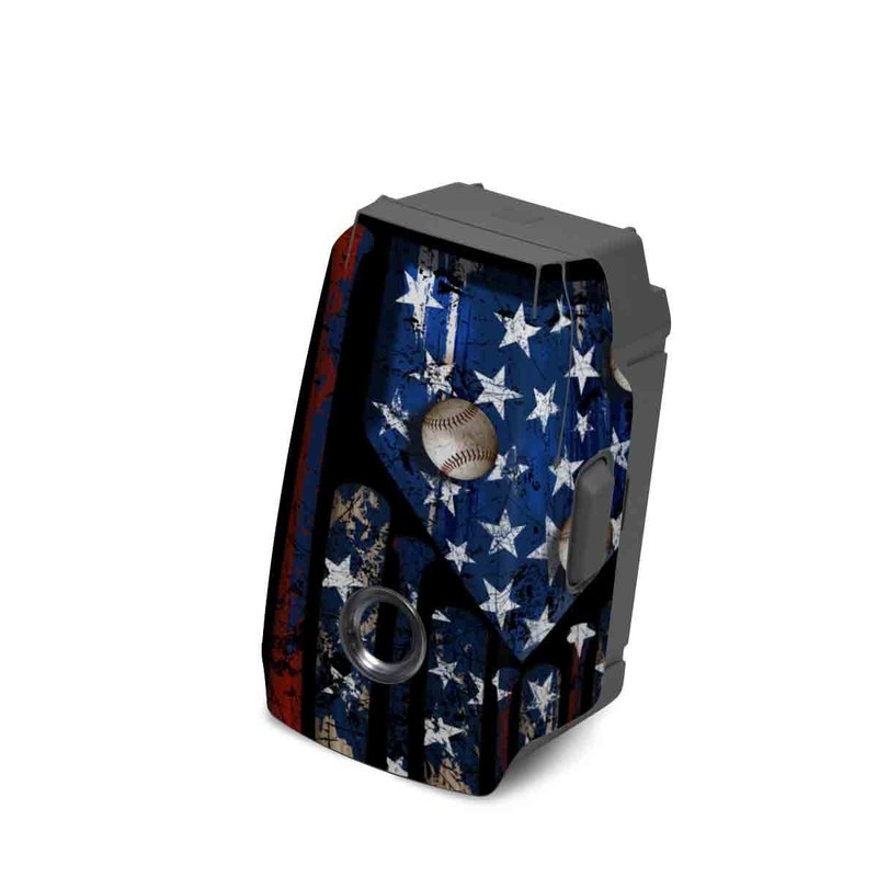 DJI Mavic 2 Battery Skin design of Baseball bat, Baseball equipment, with black, red, gray, green, blue colors