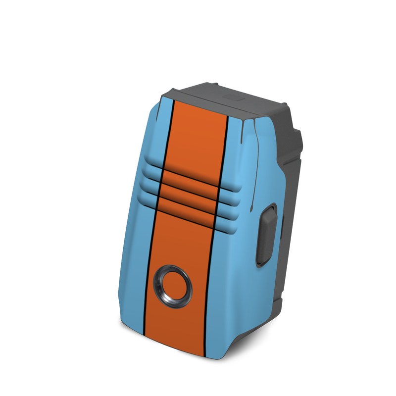 DJI Mavic 2 Battery Skin design of Line, with blue, orange, black colors