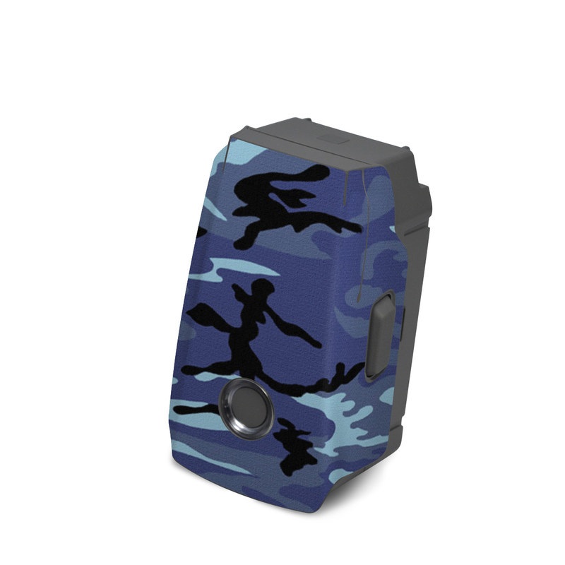 DJI Mavic 2 Battery Skin design of Military camouflage, Pattern, Blue, Aqua, Teal, Design, Camouflage, Textile, Uniform, with blue, black, gray, purple colors
