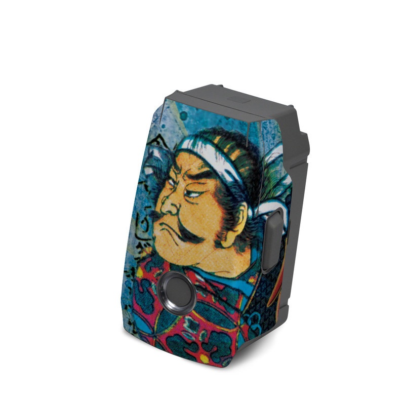 DJI Mavic 2 Battery Skin design of Art, Illustration, Painting, with blue, black, gray, green, red colors