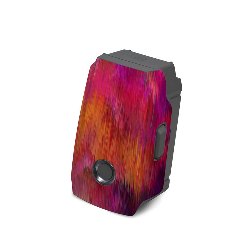 DJI Mavic 2 Battery Skin design of Sky, Purple, Pink, Blue, Violet, Painting, Watercolor paint, Lavender, Cloud, Art, with red, blue, purple, orange, green colors