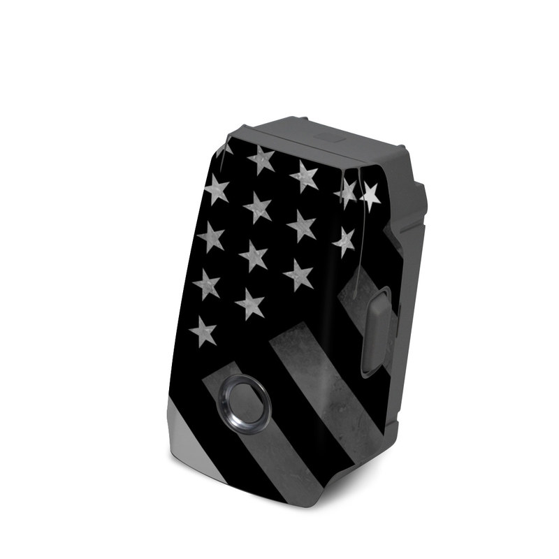 DJI Mavic 2 Battery Skin design of Black, Black-and-white, Pattern, Monochrome Photography, Line, Flag Of The United States, Monochrome, Flag, Design, Font, Photography, Style, Parallel, with black, white, gray colors