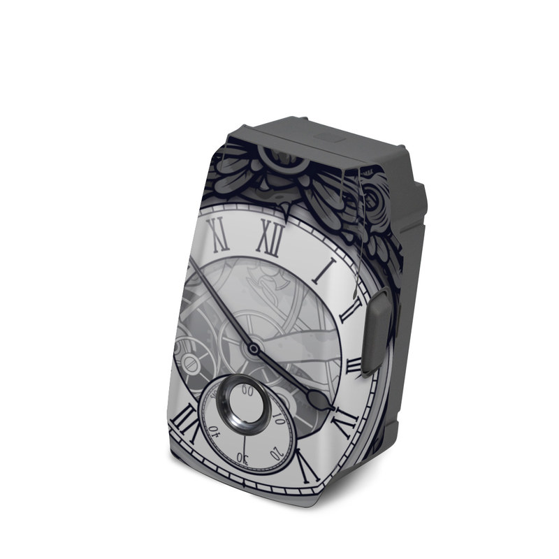 DJI Mavic 2 Battery Skin design of Blue, Pattern, Psychedelic art, Design, Circle, Art, Font, Graphic design, Visual arts, Illustration, with black, gray colors