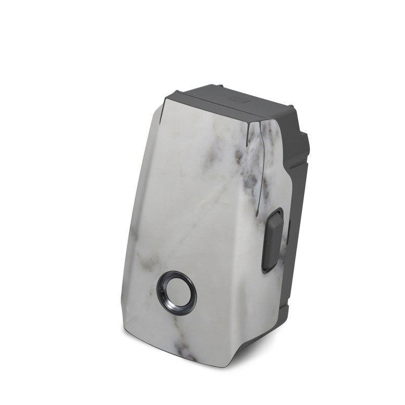 DJI Mavic 2 Battery Skin design of White, Geological phenomenon, Marble, Black-and-white, Freezing with white, black, gray colors