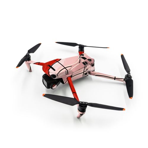 Abstract Red DJI Mavic 3 Skin