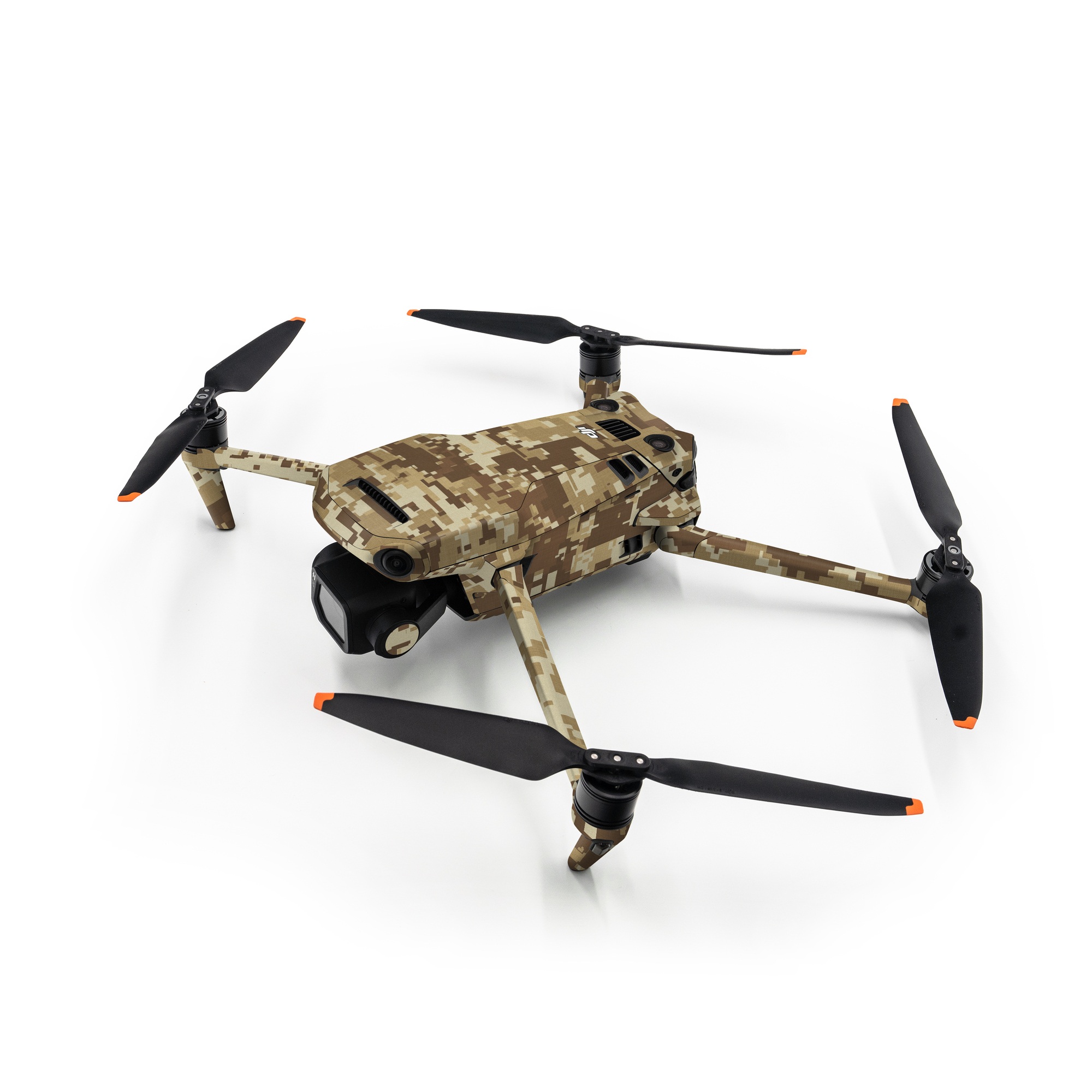 DJI Mavic 3 Skin design of Military camouflage, Brown, Pattern, Camouflage, Wall, Beige, Design, Textile, Uniform, Flooring with brown colors