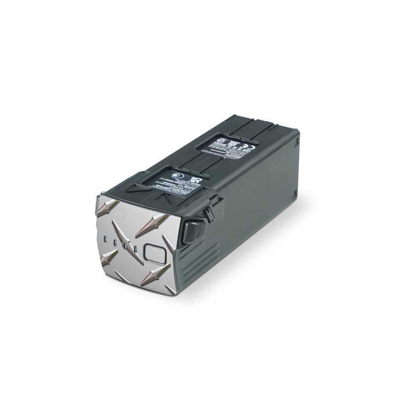 DJI Mavic 3 Battery Skin design of Pattern, Metal, Line, Design, Steel, Parallel, Tile, Beige, Flooring, with gray colors