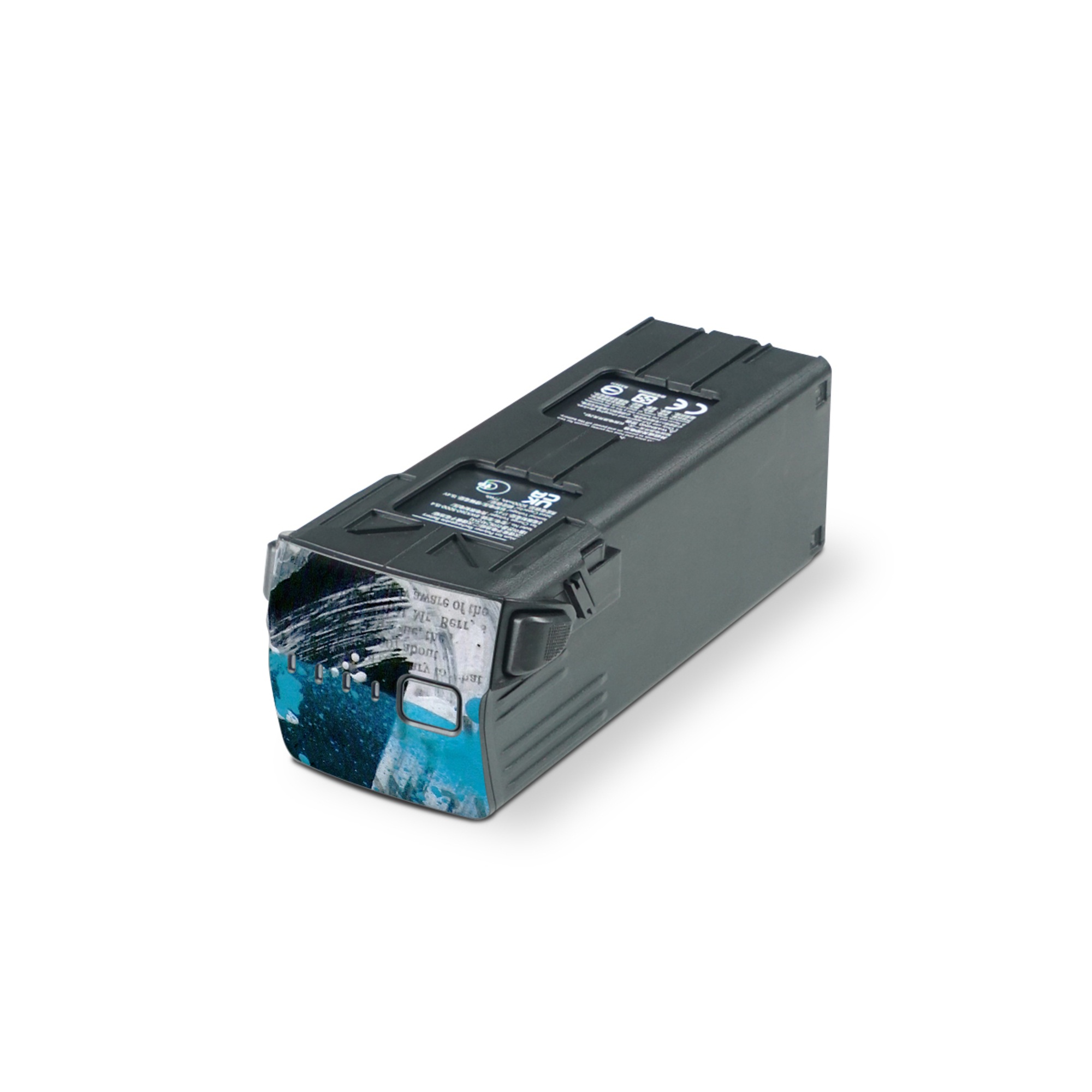 DJI Mavic 3 Battery Skin design of Graphic design, Illustration, Graphics, Design, Art, Space, World, with black, gray, blue, red colors
