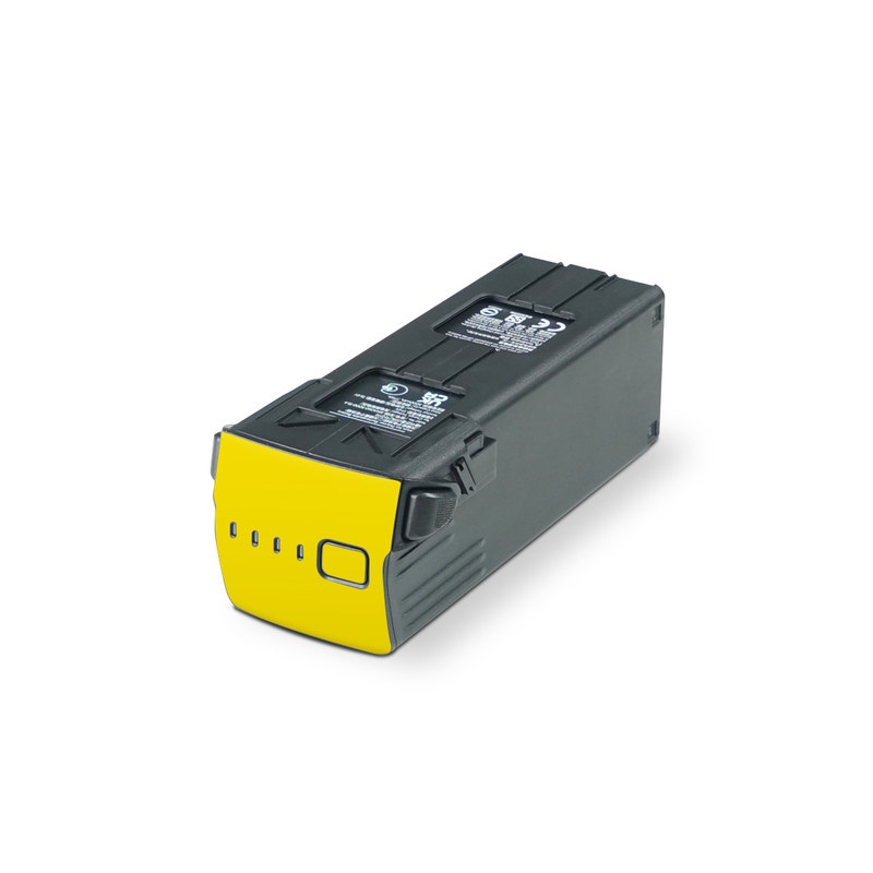 DJI Mavic 3 Battery Skin design of Yellow, Font, Logo, Graphics, Illustration with orange, black, green colors