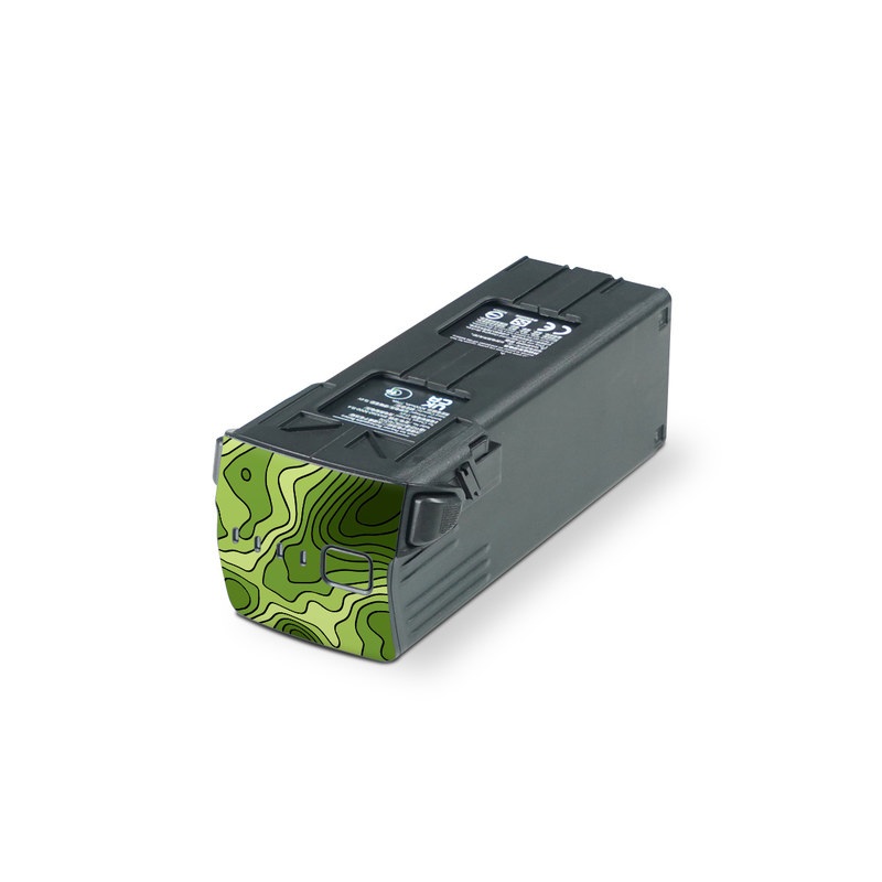 DJI Mavic 3 Battery Skin design of Botany, Azure, Organism, Vegetation, Aqua, Terrestrial plant, Symmetry, Electric blue, Pattern, Art, with green, blue colors