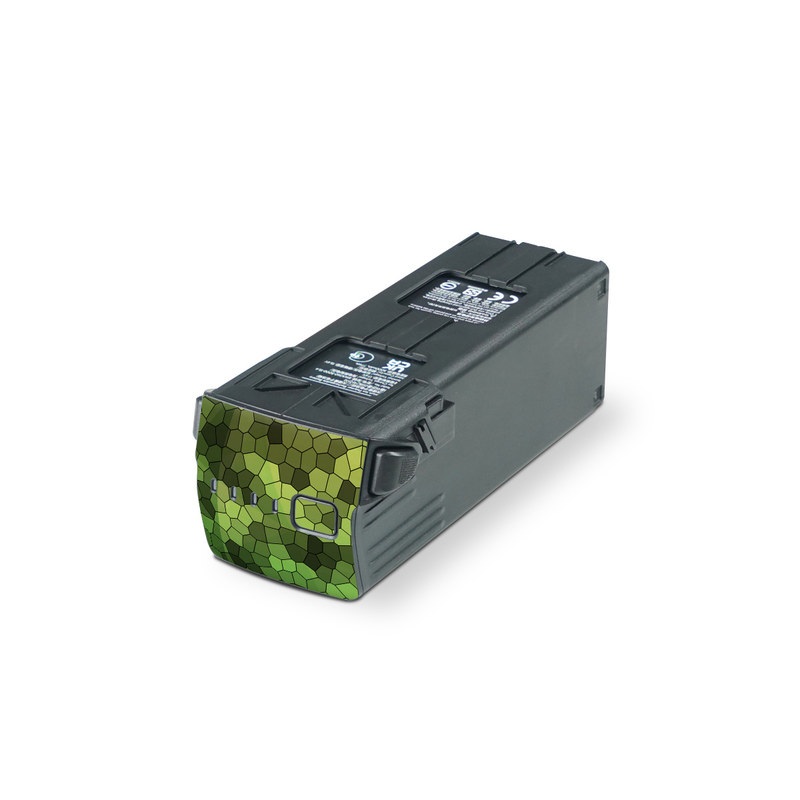 DJI Mavic 3 Battery Skin design of Green, Grass, Leaf, Plant, Pattern, Groundcover, with black, white, green, gray colors