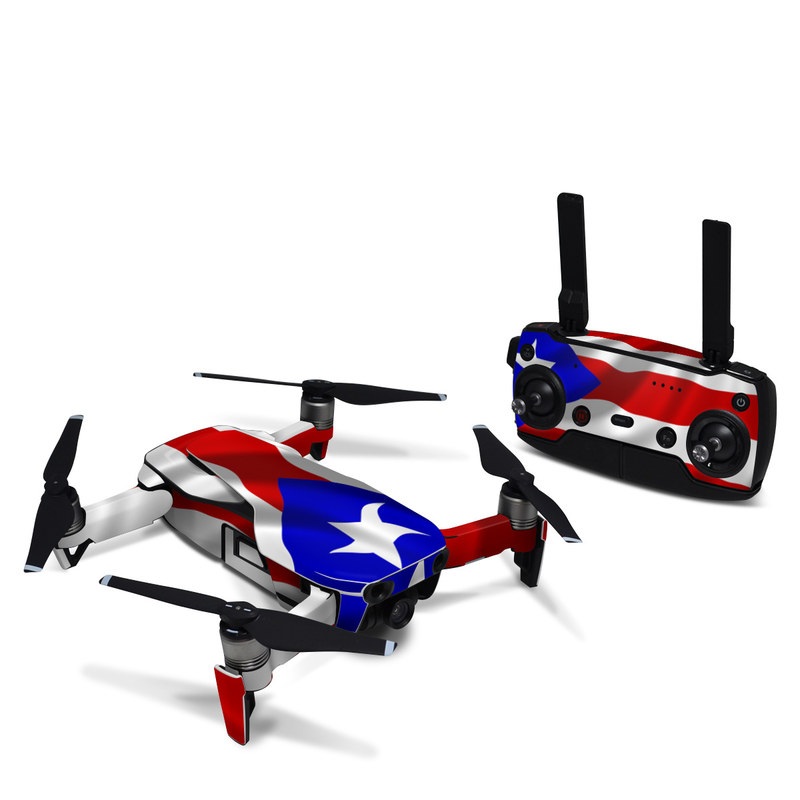 DJI Mavic Air Skin design of Flag, Flag of the united states, Flag Day (USA), Veterans day, Independence day, with red, blue, white colors