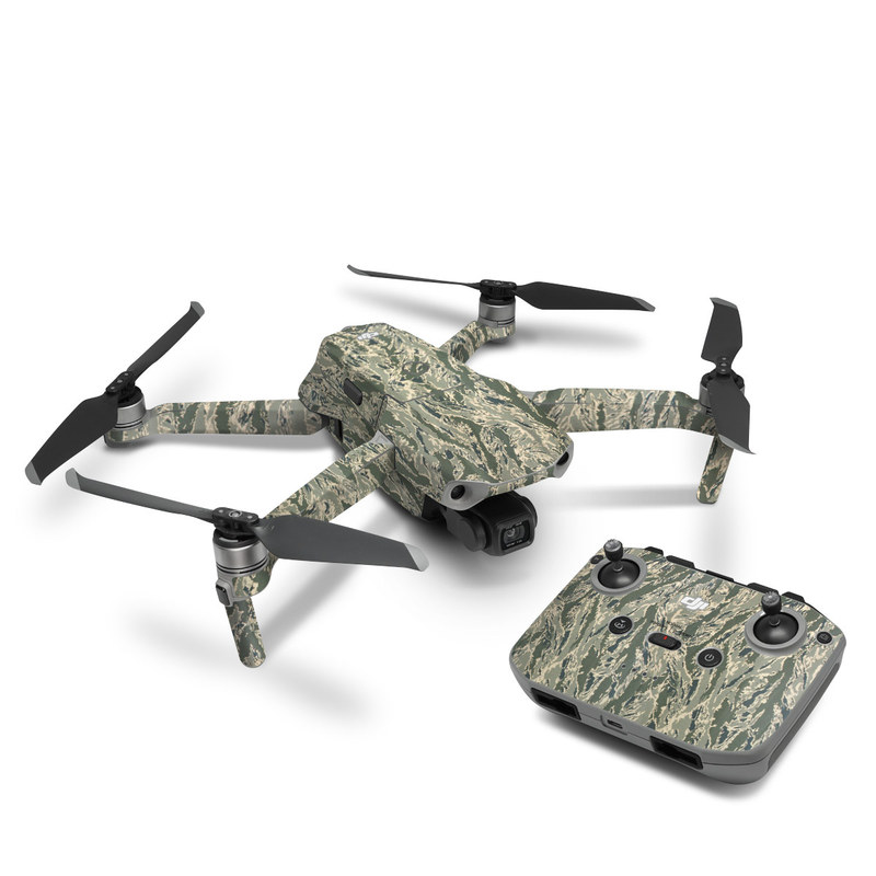 DJI Mavic Air 2 Skin design of Pattern, Grass, Plant, with gray, green colors