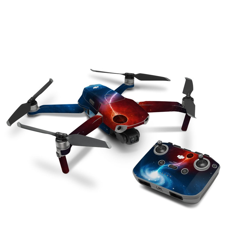 DJI Mavic Air 2 Skin design of Outer space, Atmosphere, Astronomical object, Universe, Space, Sky, Planet, Astronomy, Celestial event, Galaxy, with blue, red, black colors