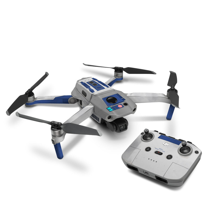 DJI Mavic Air 2 Skin design, with blue, gray, green, red colors