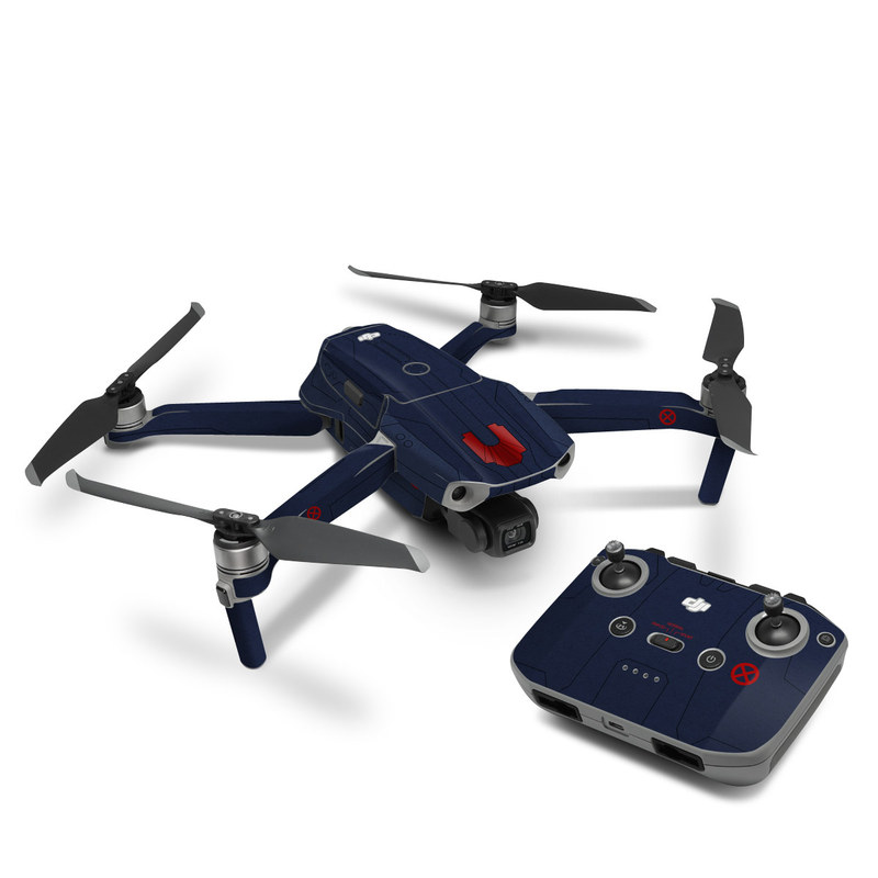DJI Mavic Air 2 Skin design of Cockpit, Fighter jet, with blue, red colors