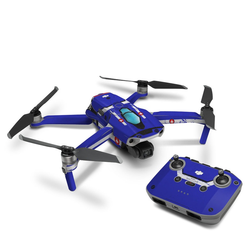 DJI Mavic Air 2 Skin design of Floppy disk, Technology, Electric blue, Fictional character, with white, blue, black, gray colors