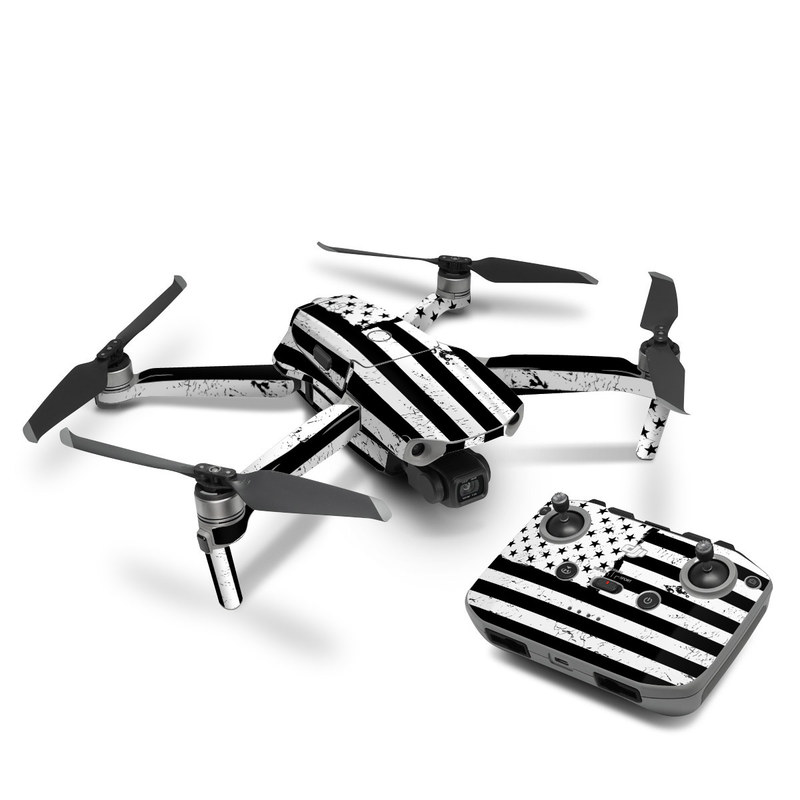 DJI Mavic Air 2 Skin design of Line, Black-and-white, Text, Monochrome, Pattern, Design, Monochrome photography, Font, Parallel, Style, with white, black colors