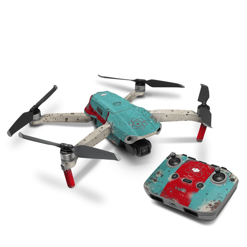 DJI Mavic Air 2 Skin design, with red, blue, gray, black colors