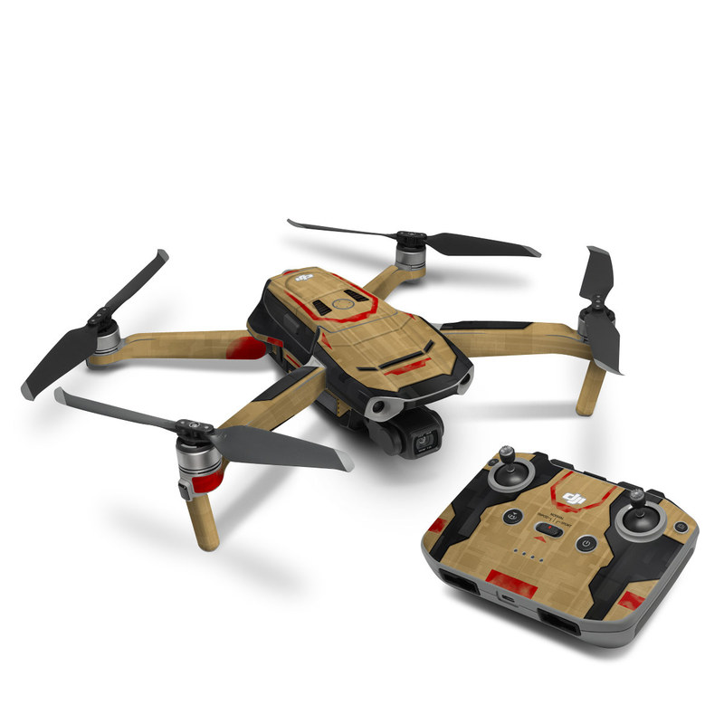 DJI Mavic Air 2 Skin design, with brown, red colors
