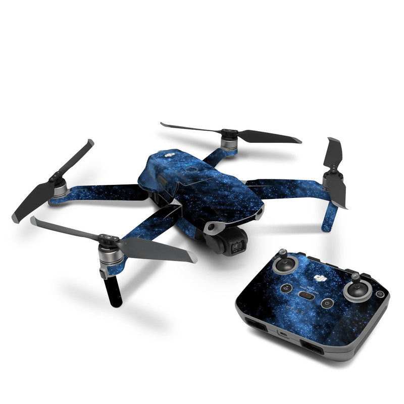 DJI Mavic Air 2 Skin design of Sky, Atmosphere, Black, Blue, Outer space, Atmospheric phenomenon, Astronomical object, Darkness, Universe, Space, with black, blue colors