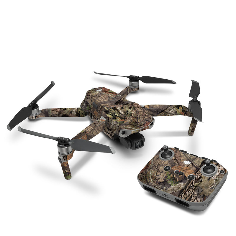 DJI Mavic Air 2 Skin design of shellbark hickory, Camouflage, Tree, Branch, Trunk, Plant, Leaf, Adaptation, Wood, Twig, with orange, green, red, black, gray colors