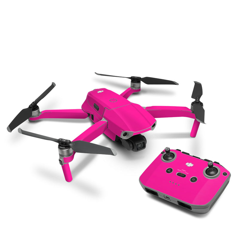 DJI Mavic Air 2 Skin design of Purple, Violet, Pink, Magenta, Pattern, Electric blue, Font, Tints and shades, Carmine, Peach, with pink colors
