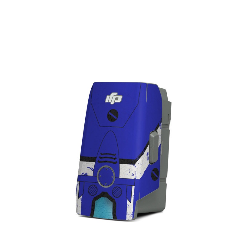DJI Mavic Air 2 Battery Skin design of Floppy disk, Technology, Electric blue, Fictional character, with white, blue, black, gray colors