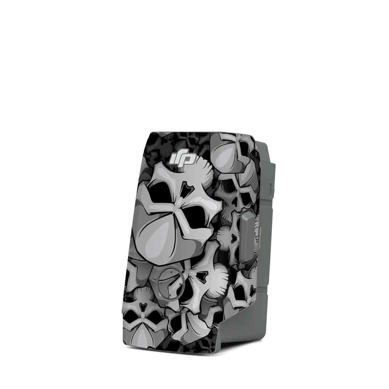 DJI Mavic Air 2 Battery Skin design of Pattern, Black-and-white, Monochrome, Ball, Football, Monochrome photography, Design, Font, Stock photography, Photography, with gray, black colors