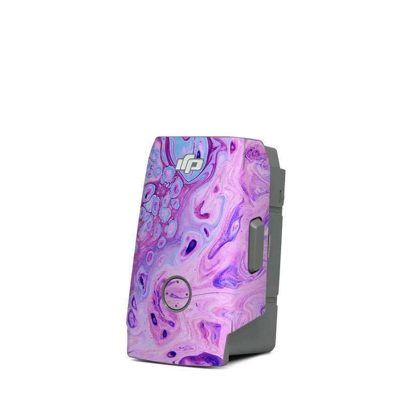 DJI Mavic Air 2 Battery Skin design of Purple, Violet, Lilac, Art, Pattern, Modern art, Painting, Visual arts, Acrylic paint, Magenta, with pink, purple, blue colors
