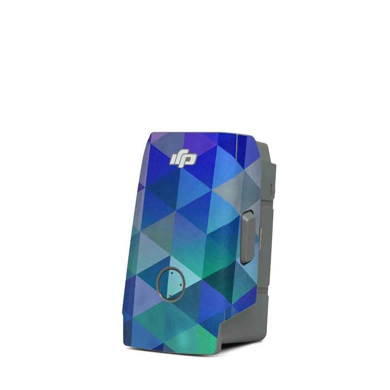 DJI Mavic Air 2 Battery Skin design of Purple, Violet, Pattern, Blue, Magenta, Triangle, Line, Design, Graphic design, Symmetry, with blue, purple, green, red, pink colors