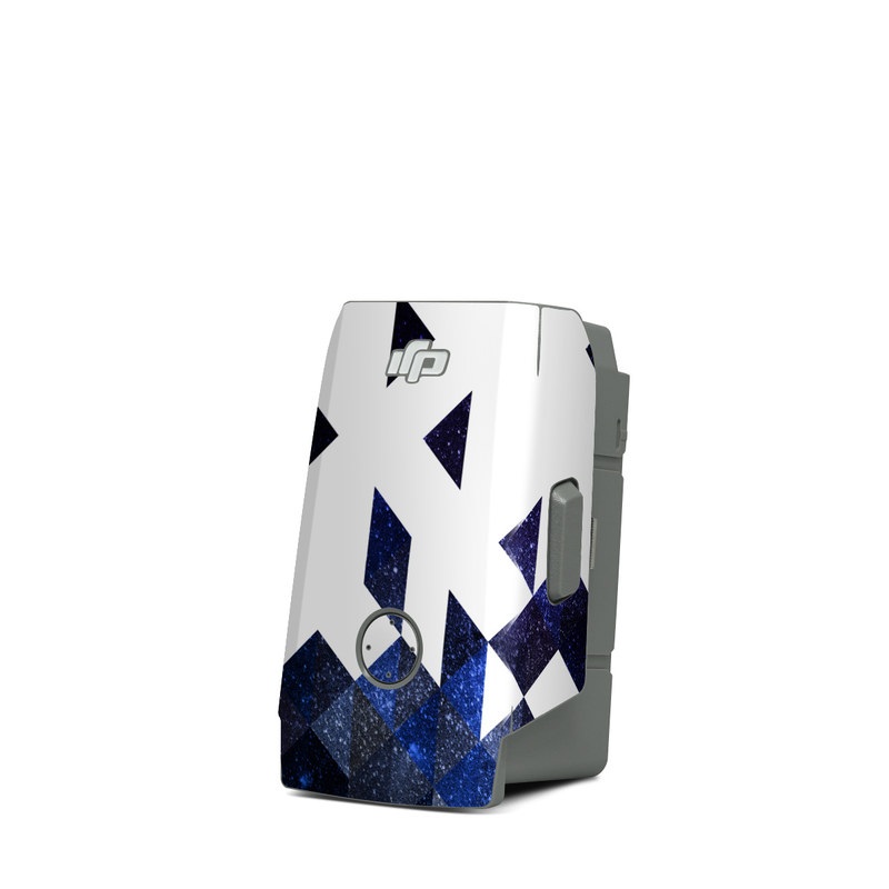 DJI Mavic Air 2 Battery Skin design of Text, Pattern, Graphic design, Font, Purple, Design, Line, Triangle, Logo, Graphics, with black, blue, white colors