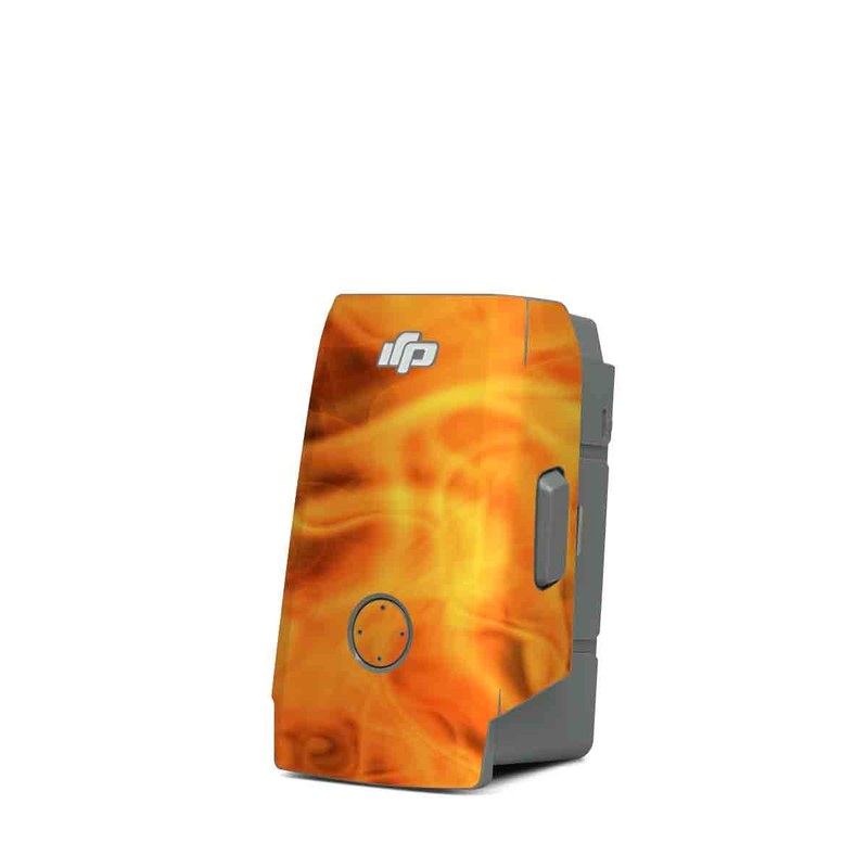 DJI Mavic Air 2 Battery Skin design of Flame, Fire, Heat, Orange, with red, orange, black colors