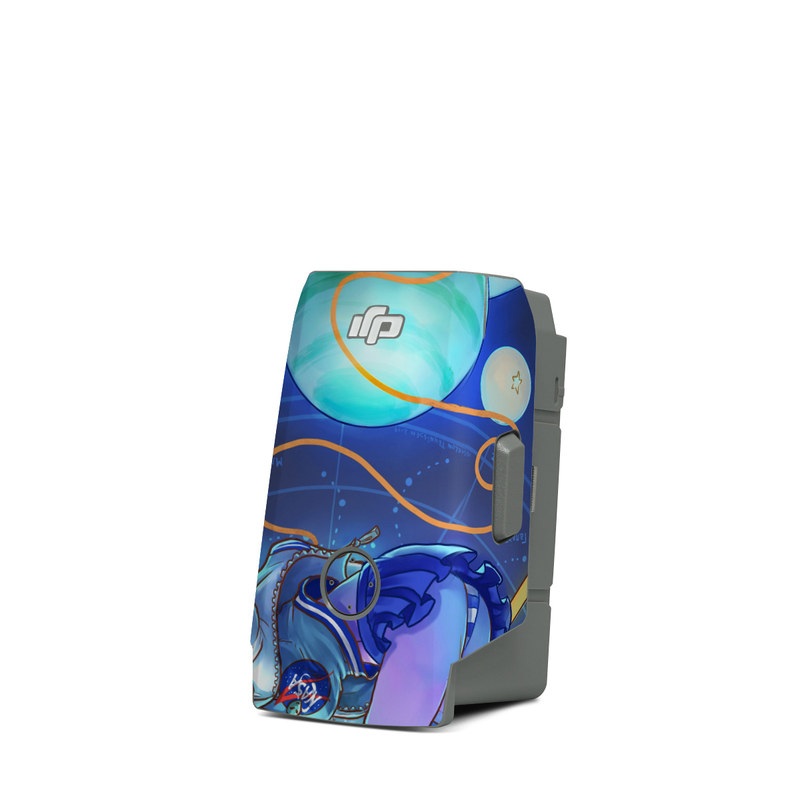 DJI Mavic Air 2 Battery Skin design of Cartoon, Illustration, Graphic design, Games, Space, Design, Anime, Art, Graphics, Fictional character, with blue, white, yellow, purple, green, red, orange, black colors