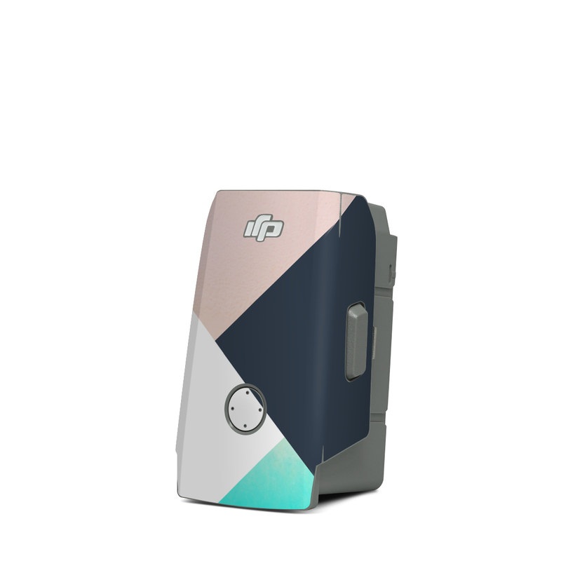 DJI Mavic Air 2 Battery Skin design of Blue, Turquoise, Aqua, Line, Triangle, Design, Material property, Graphic design, Pattern, Architecture, with black, white, brown, blue colors