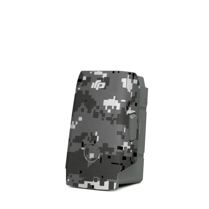 DJI Mavic Air 2 Battery Skin design of Military camouflage, Pattern, Camouflage, Design, Uniform, Metal, Black-and-white, with black, gray colors